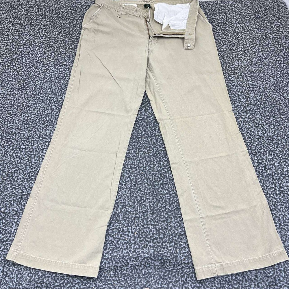 Vintage Abercrombie & Fitch Pants Women 12 Beige Wide Leg Outdoor Adult 33x31